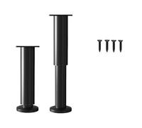 ZEPFJHE Lot de 2 pieds de meubles réglables en hauteur avec coussinet absorbant les chocs antidérapants pour lit, chaises et tables