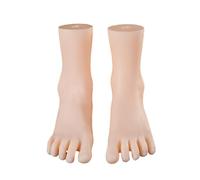 ZEPFJHE Lot de 2 répliques de pieds femelles en PVC pour construction de mannequin d'anatomie - Outil d'entraînement adapté pour le marketing de chaussures - Anneaux d'orteils