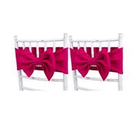ZEPFJHE Lot de 2 rubans de chaise extensibles avec bande élastique pour décoration de mariage, fête, différents types de décorations extensibles
