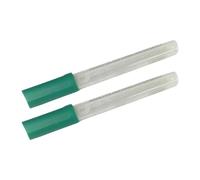 ZEPFJHE Lot de 2 stylos à peinture vides à pointe ronde rechargeables pour peinture sur bois, tissu, pierre, céramique, métal, verre, journal intime