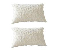 ZEPFJHE Lot de 2 taies d'oreiller en coton doux décorées en forme de cœur, idéales pour s'asseoir, organiser une chambre confortable