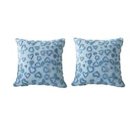 ZEPFJHE Lot de 2 taies d'oreiller en coton doux décorées en forme de cœur, idéales pour s'asseoir, organiser une chambre confortable