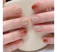 ZEPFJHE Lot de 24 faux ongles en forme de nœud papillon faciles à appliquer et à enlever