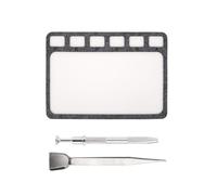 ZEPFJHE Lot de 3/4 outils de fabrication de bijoux avec plateau en feutre pour perles en métal et 6 compartiments pour organiseurs de perles, tapis de loisirs créatifs en feutre léger