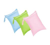 ZEPFJHE Lot de 3 couches en tissu imperméable et réutilisable pour vêtements sales ou mouillés, maillots de bain, voyage, plage/piscine, Séparation des couleurs