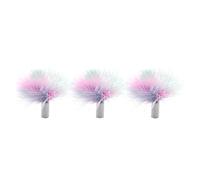 ZEPFJHE Lot de 3 plumes de rechange interactives pour chats d'intérieur - Longueur : 6,1 cm - Diamètre du trou de connexion : 0