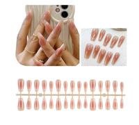 ZEPFJHE Lot de 30 faux ongles brillants à coller sur les ongles en acrylique