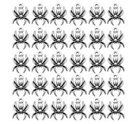 ZEPFJHE Lot de 30 pendentifs en forme d'araignée pour Halloween - Pour la création de bijoux et accessoires - Bronze tibétain