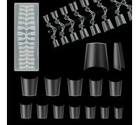 ZEPFJHE Lot de 300 faux ongles ovales courts en résine française