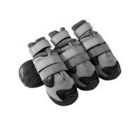 ZEPFJHE Lot de 4 bottes d'hiver pour chien en polaire chaude avec semelles antidérapantes et sangles réglables pour temps froid