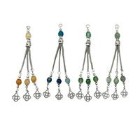 ZEPFJHE Lot de 4 colliers élégants avec pendentifs à pampilles mettant en valeur les styles ethniques et une utilisation longue durée, tenue décontractée, collier robuste, taille unique, Comme décrit