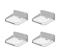 ZEPFJHE Lot de 4 étagères murales transparentes et robustes en PET pour caméras de sécurité et haut-parleurs de bébé