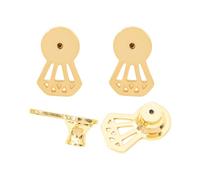 ZEPFJHE Lot de 4 fermoirs de boucles d'oreilles de rechange en forme de diamant pour un usage quotidien ou une fête, One Size, Comme décrit