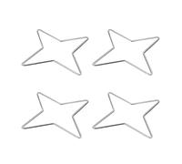 ZEPFJHE Lot de 4 supports carrés en acier inoxydable - Construction robuste - Base antidérapante sécurisée pour ustensiles de cuisine - Dessous de plat compact en acier inoxydable