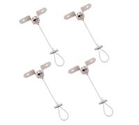 ZEPFJHE Lot de 4 supports en acier inoxydable pour barres de douche de salle de bain empêchant l'affaissement Installation facile plafond réglable