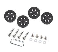 ZEPFJHE Lot de 4 valises silencieuses et pratiques - Rotation à 360 degrés - Pour valises silencieuses, 71 Noir