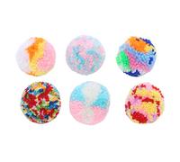 ZEPFJHE Lot de 5 boules de pompons pour chat - Couleur aléatoire - 5 cm