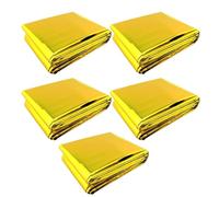 ZEPFJHE Lot de 5 couvertures spatiales durables en cas d'urgence, 160 x 210 cm