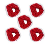 ZEPFJHE Lot de 5 élastiques à cheveux festifs de Noël en tissu doux pour femmes et filles