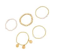 ZEPFJHE Lot de 5 perles en forme d'étoile élastiques élégantes faites à la main et réglables pour les tenues de mode