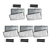 ZEPFJHE Lot de 5 sacs thermiques pour transport alimentaire en polyester argenté - Accessoire pour livreur et vendeur, D, Taille unique