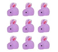 ZEPFJHE Lot de 500 lapins miniatures en résine - Figurines de lapins lumineux - Accessoires de paysage, maisons de poupées, ornements - Fournitures d'artisanat
