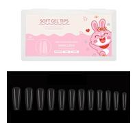 ZEPFJHE Lot de 504 faux ongles transparents en acrylique préformé pour extensions à domicile et salon 12 tailles