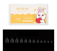 ZEPFJHE Lot de 504 faux ongles transparents en acrylique préformé pour extensions à domicile et salon 12 tailles