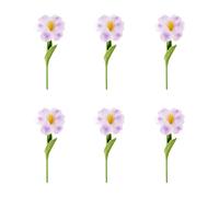ZEPFJHE Lot de 6 fleurs artificielles de 30 cm de haut pour bouquets de mariage, centres de table, décoration de la maison, vase, arrangement en polyuréthane