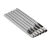ZEPFJHE Lot de 6 perforatrices creuses pour cuir - Outil de poinçonnage pour bracelet de montre et ceinture - Professionnel