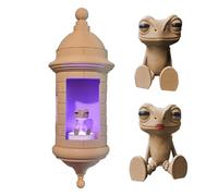 ZEPFJHE Lumière Murale De Garita Décorative Avec Coqui Grenouilles Sculpture Patrimoine Portoricaine Conception De Lampe En Plastique Du Bureau À La Maison