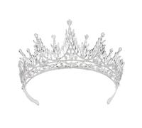 ZEPFJHE Luxueuse couronne à cheveux robuste pour fête d'anniversaire, concours de beauté, concours de beauté, cristal pour fille, costume de mariage