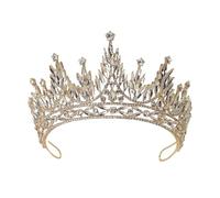 ZEPFJHE Luxueuse couronne à cheveux robuste pour fête d'anniversaire, concours de beauté, concours de beauté, cristal pour fille, costume de mariage