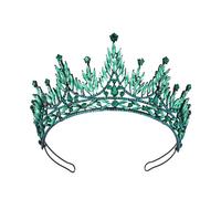 ZEPFJHE Luxueuse couronne à cheveux robuste pour fête d'anniversaire, concours de beauté, concours de beauté, cristal pour fille, costume de mariage