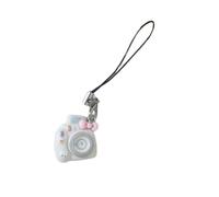 ZEPFJHE Macaron Camera Keychain 6 Color Resin Phone Lanyard Charme Léger Pour Les Sacs Cadeaux Cadeaux (120) Carton Caméra Camerie
