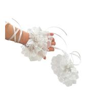 ZEPFJHE Manchettes de poignet en ruban élaboré - Bracelet détachable élégant avec bord en dentelle plissée - Faux bracelet pour balletcore - Accessoires de photographie - Gants en dentelle, Style