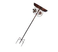 ZEPFJHE Mangeoire à oiseaux en fer recyclé résistant aux intempéries pour décoration de plantes d'extérieur