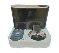 ZEPFJHE Mangeoire Automatique pour Animaux De Compagnie avec Bols Amovibles en Acier Inoxydable Base Antidérapante Et Distributeur d'eau Intégré pour Chats/Chiens Bol De Nourriture Et d'eau Amovible