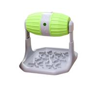 ZEPFJHE Mangeoire interactive à roulettes pour chien - Distributeur de friandises réglable - Jouet puzzle - Base antidérapante - Développement cognitif - Activité d'enrichissement des animaux de