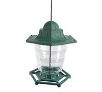 ZEPFJHE Mangeoires à oiseaux de forme hexagonale avec crochet extensible pour observer les oiseaux, balcons, accessoires d'alimentation