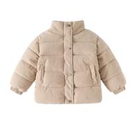 ZEPFJHE Manteau d'hiver léger et facile à fermeture éclair à manches longues pour garçons et filles, manteau chaud rembourré en polyester pour l'école, manteau d'hiver pour enfants, garçons et filles