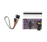 ZEPFJHE Module de Conversion avec Puce PCM5102 et entrée, 1 Set | Sortie analogique stéréo, connecteur monté sur carte, tampons traversants étiquetés pour projet