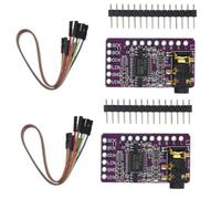 ZEPFJHE Module de Conversion avec Puce PCM5102 et entrée, 2 Sets | Sortie analogique stéréo, connecteur monté sur carte, tampons traversants étiquetés pour projet