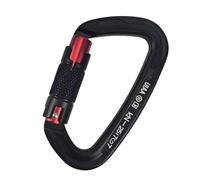 ZEPFJHE Mousqueton de Verrouillage 25KN pour équipement de randonnée de Camping, Clip en Alliage d ' Aluminium en Forme de D à Verrouillage Automatique avec Manchon fileté