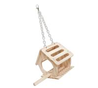 ZEPFJHE Nid de perchoir molaire pour perroquets, conures, perruches, balançoires, grattoirs pour petits perroquets, jouet pour oiseaux, cage en bois