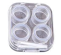 ZEPFJHE NoTwist Étui à lentilles avec outils intégrés pour une utilisation rapide et facile, idéal pour les étudiants et les professionnels de voyage, transparent, Beauté de masse