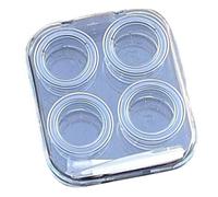 ZEPFJHE NoTwist Étui à lentilles avec outils intégrés pour une utilisation rapide et facile, idéal pour les étudiants et les professionnels de voyage, bleu, Beauté de masse