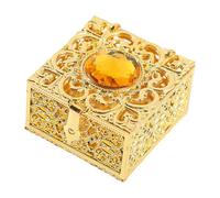 ZEPFJHE Organisateur de bijoux rond élégant et stable Kirsite - Boîte de rangement robuste pour la maison ou le salon - Petite boîte