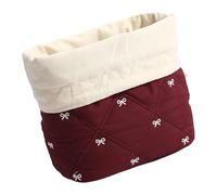 ZEPFJHE Organisateurs de maquillage de grande capacité avec un beau design de broderie fabriqués à partir de tissu doux en coton mélangé, idéal pour les voyages