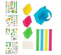 ZEPFJHE Panier de Pâques avec autocollants amusants et panier de 8 pièces pour activités créatives de vacances, festival, décoration de fête de Pâques